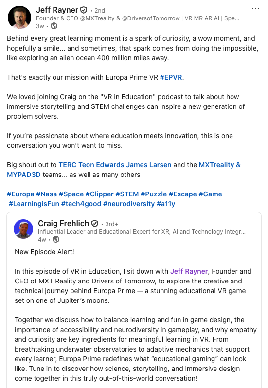 Europa Prime LinkedIn Post