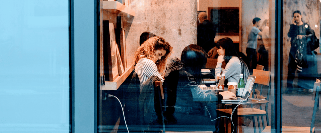 People working in a cafe-1