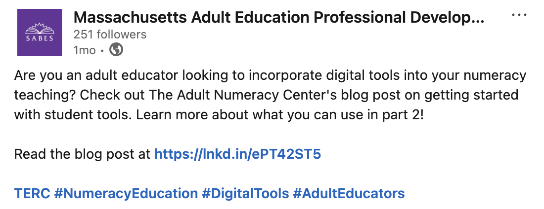 SABES LinkedIn Post 2025